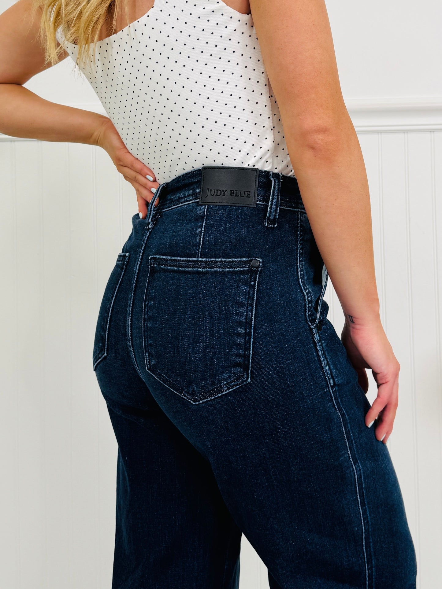 Judy Blue Timeless Touch Trouser Wide Leg Ankle Jeans