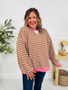 Stripe Story Pullover In Taupe