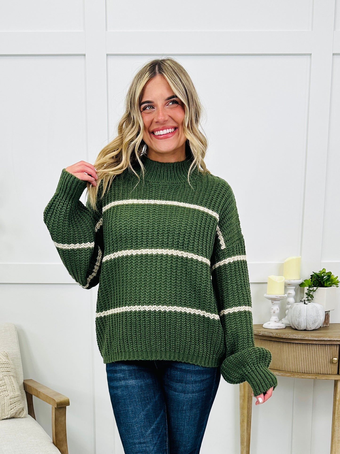 Made Our Own Light Sweater In Army Green