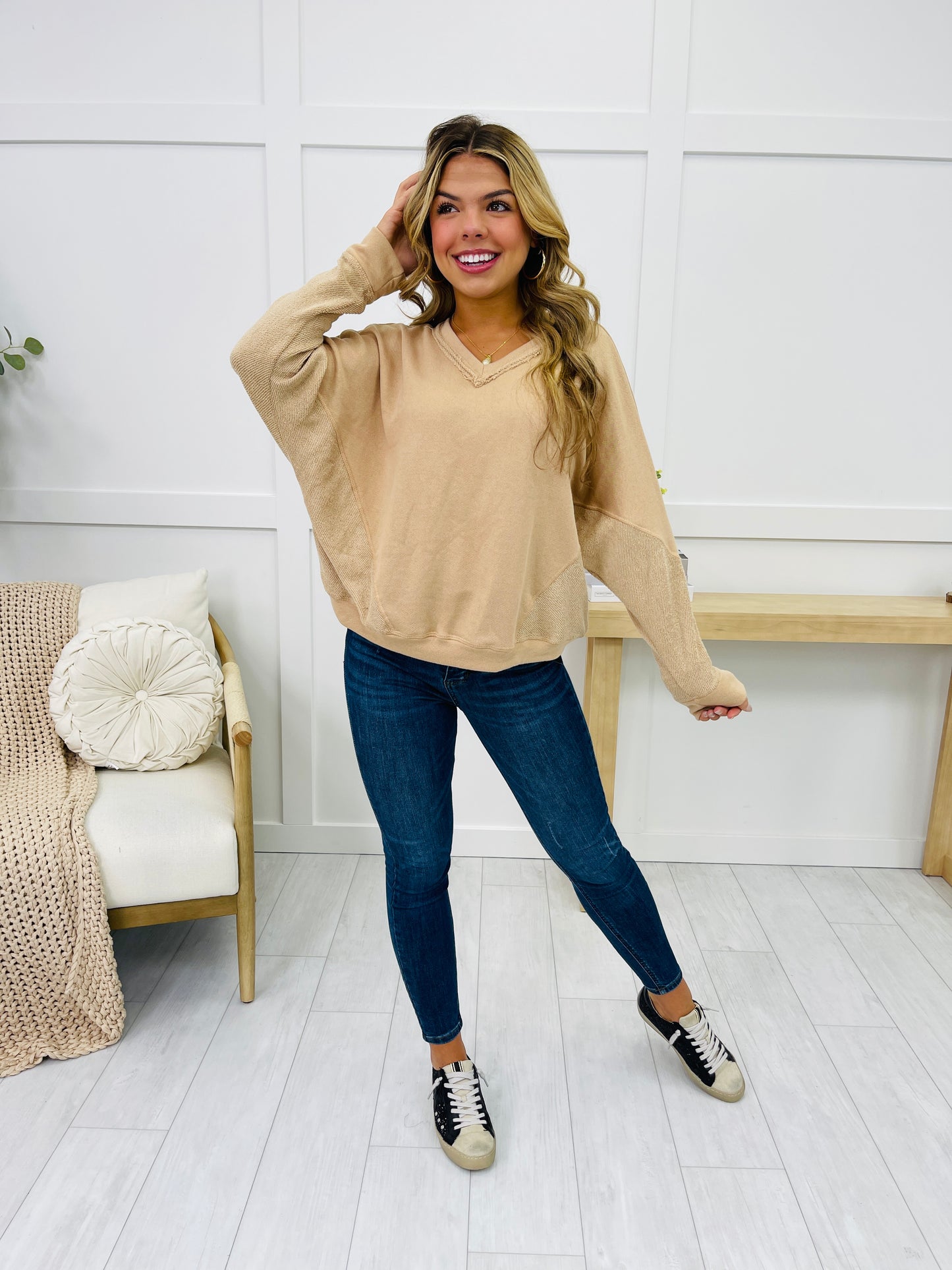 REG/CURVY Neutral Comforts Pullover