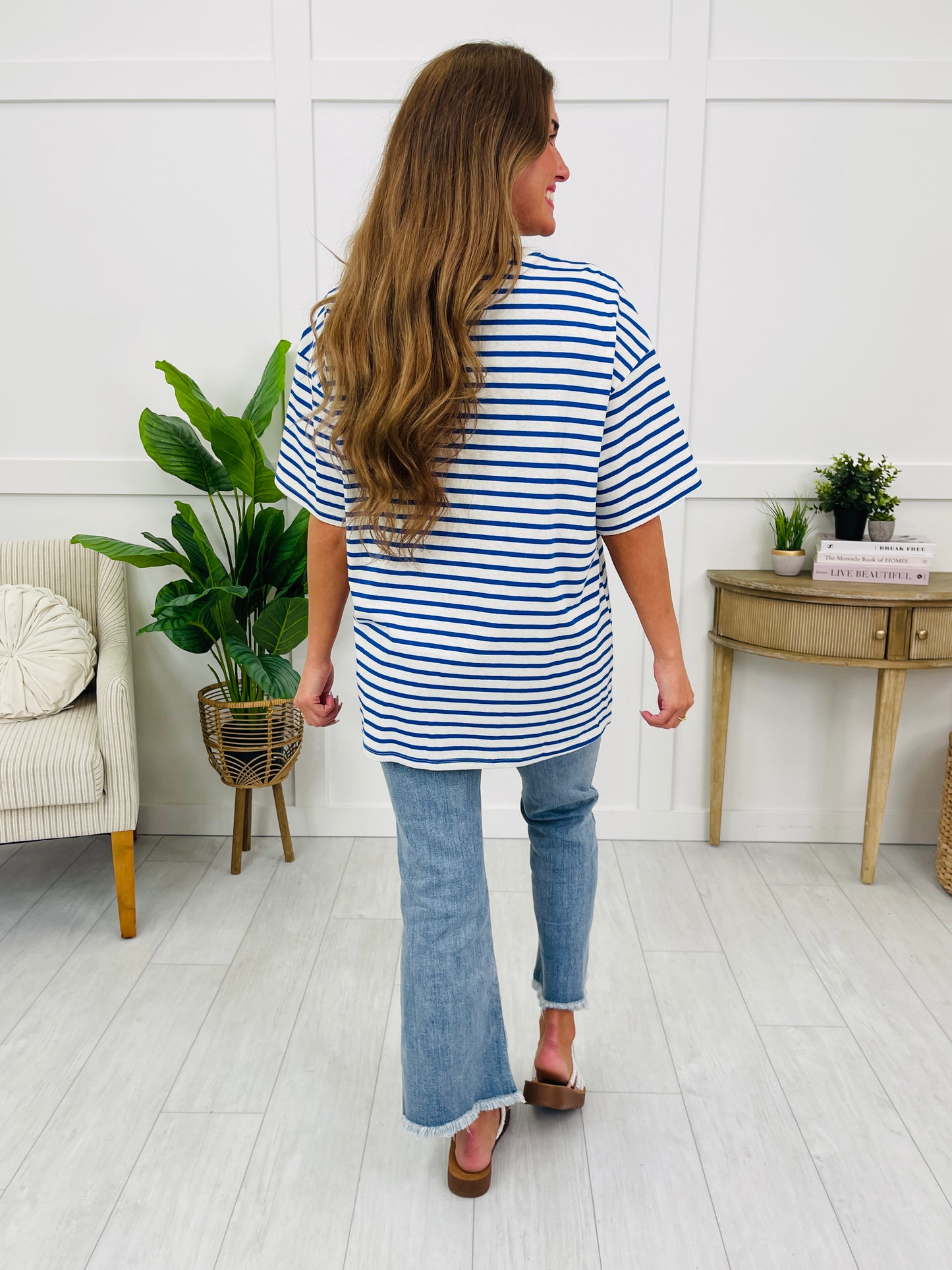 Laidback Lines Top In Multiple Colors