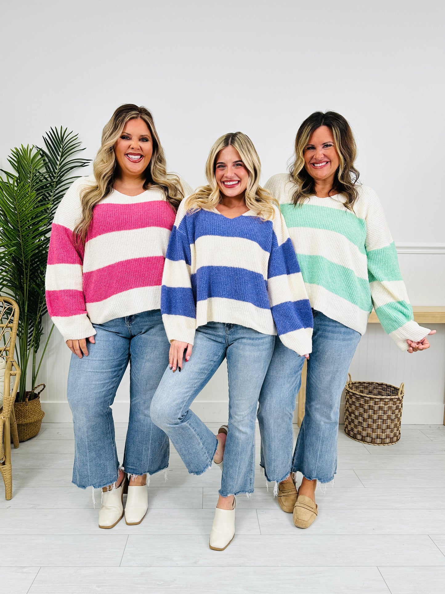 Springtime Stripes Sweater in Multiple Colors