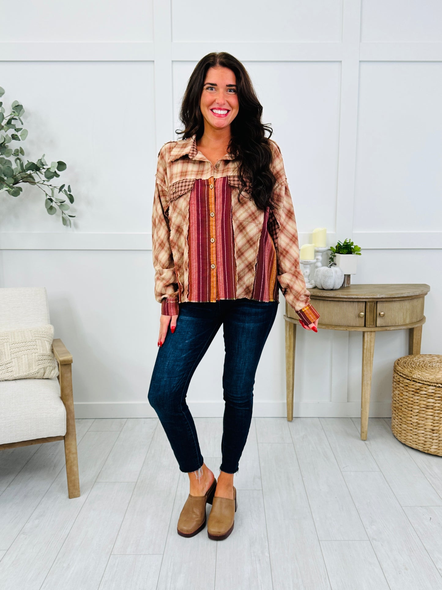 Rust & Rose Patchwork Top