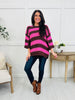 Long Story Stripes Top In Pink Chocolate