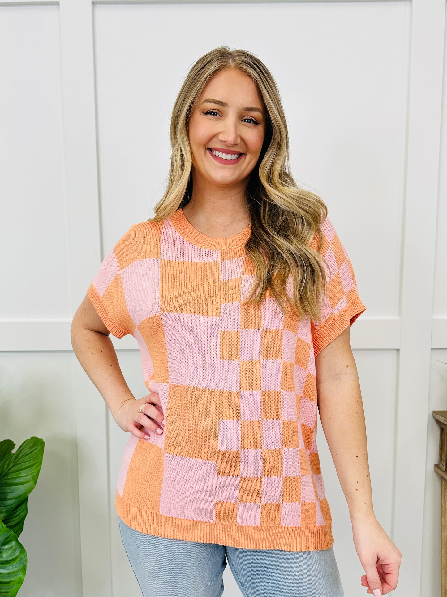 Pop Art Knit Top In Mango