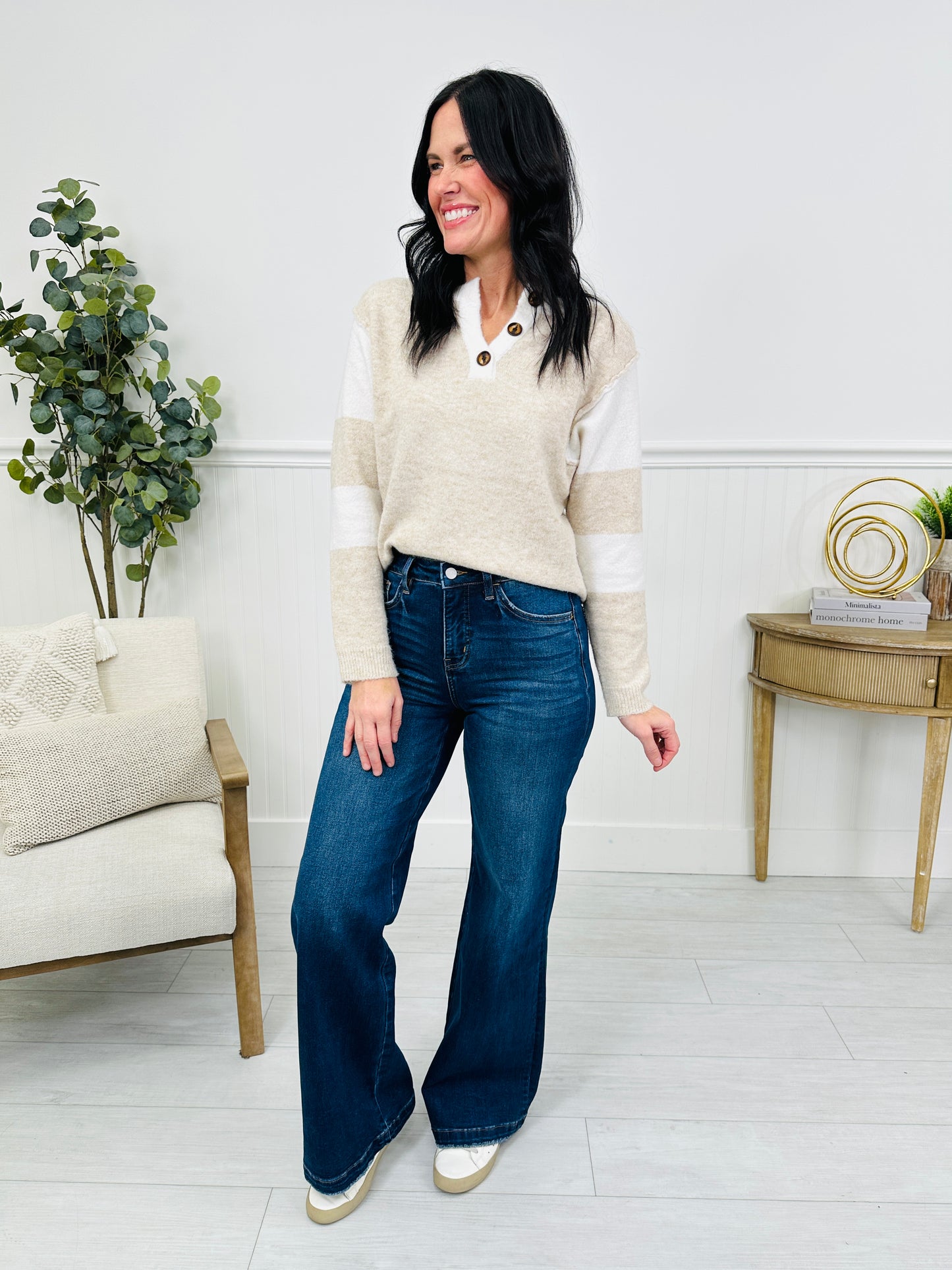 With You In Mind Wide Leg Tummy Control Jeans in Four Inseams