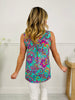 Sunshine Energy Top in Palm Beach Print