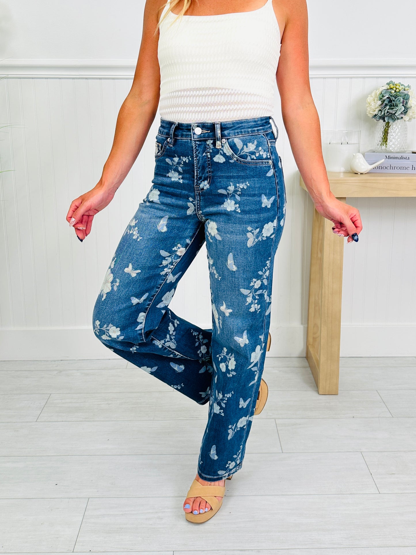 Garden Party Tummy Control Wide Leg Jeans