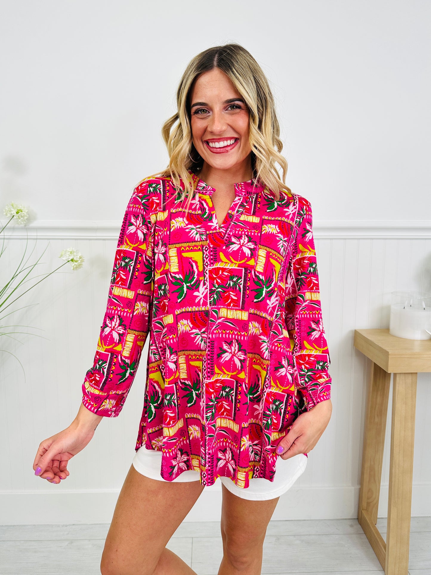 Sweet Like Spring Top in Miami Print