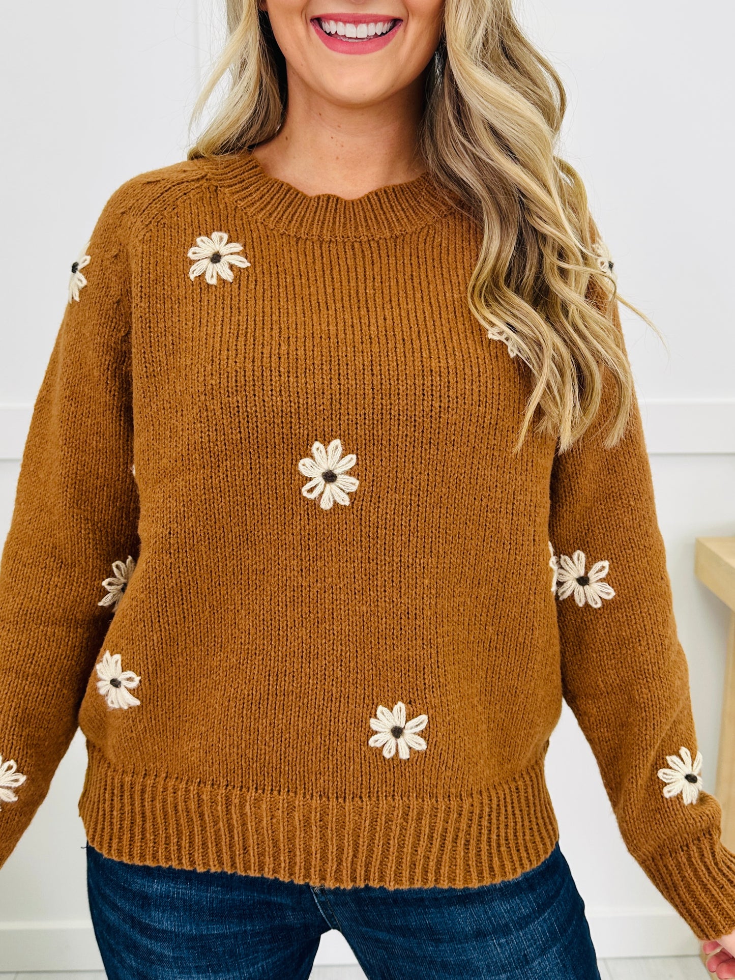 Rustic Blossom Sweater