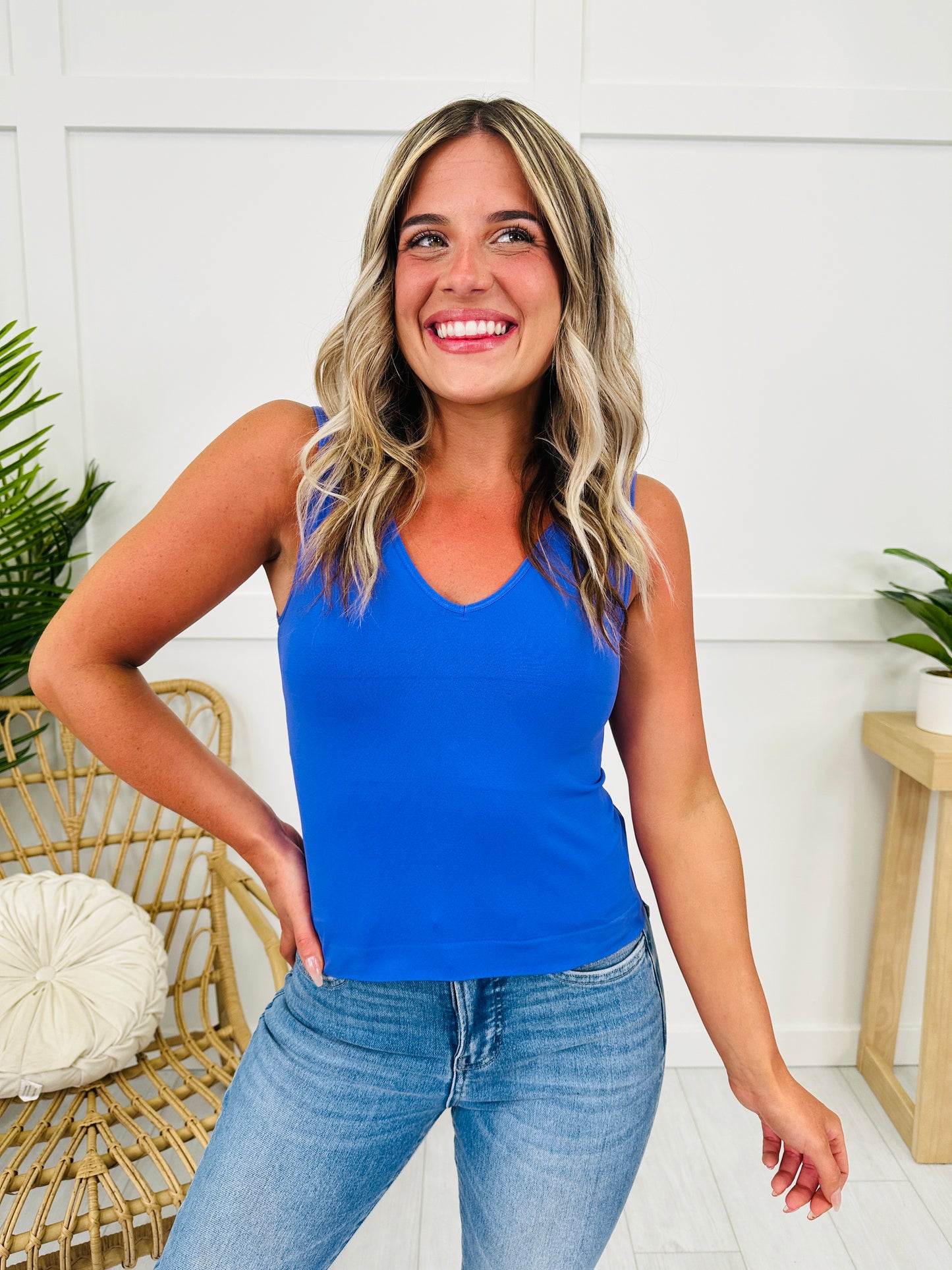 Cropped Reversible Shapewear Tank- Multiple Colors!