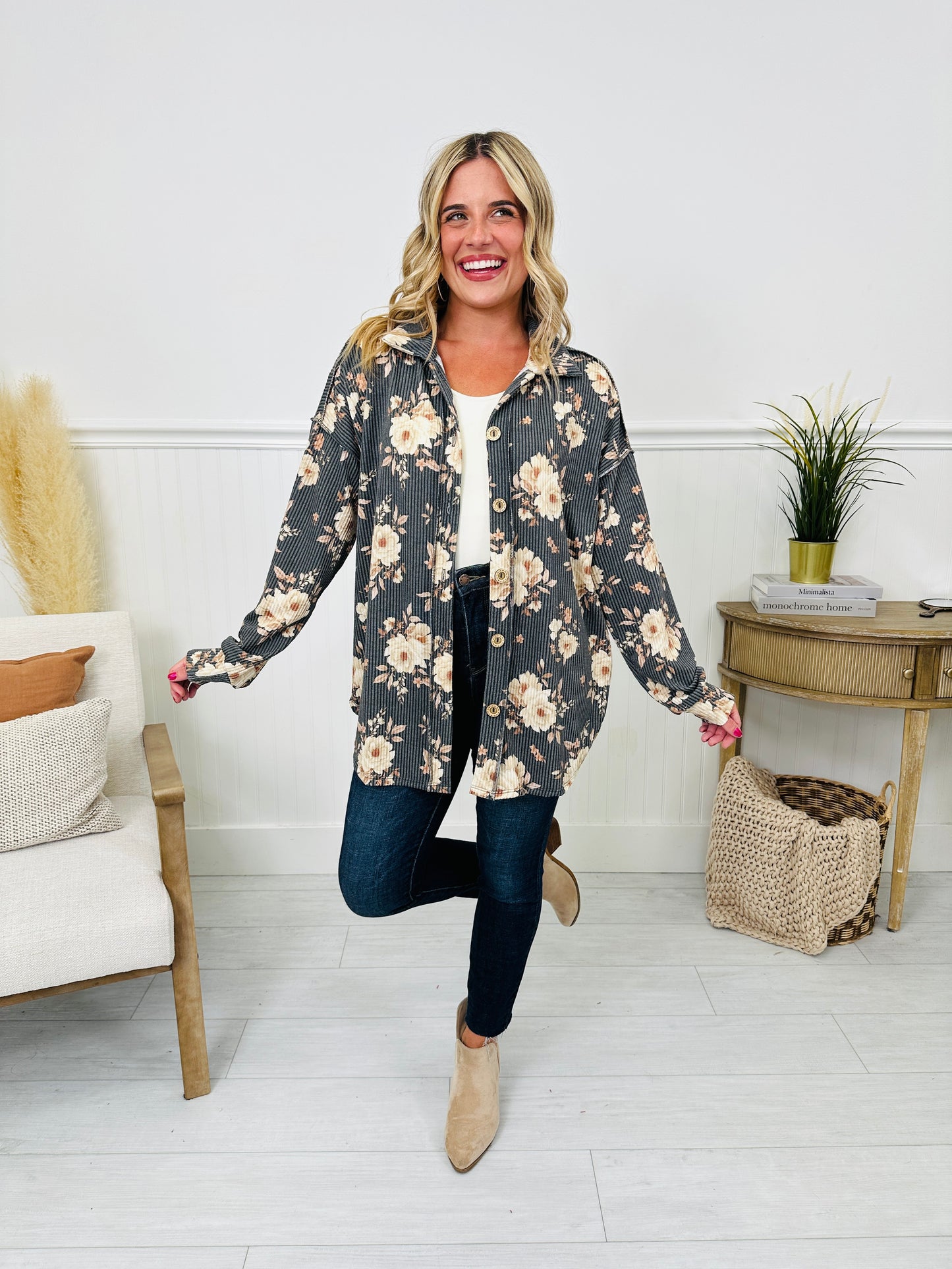 Blooms Of Fall Shacket