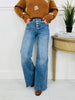 Push Your Buttons Tummy Control Wide Leg Jeans