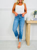 Show Up In Style Tummy Control Cropped Straight Jeans