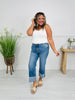Scallop Sweetheart Tummy Control Cropped Straight Jeans