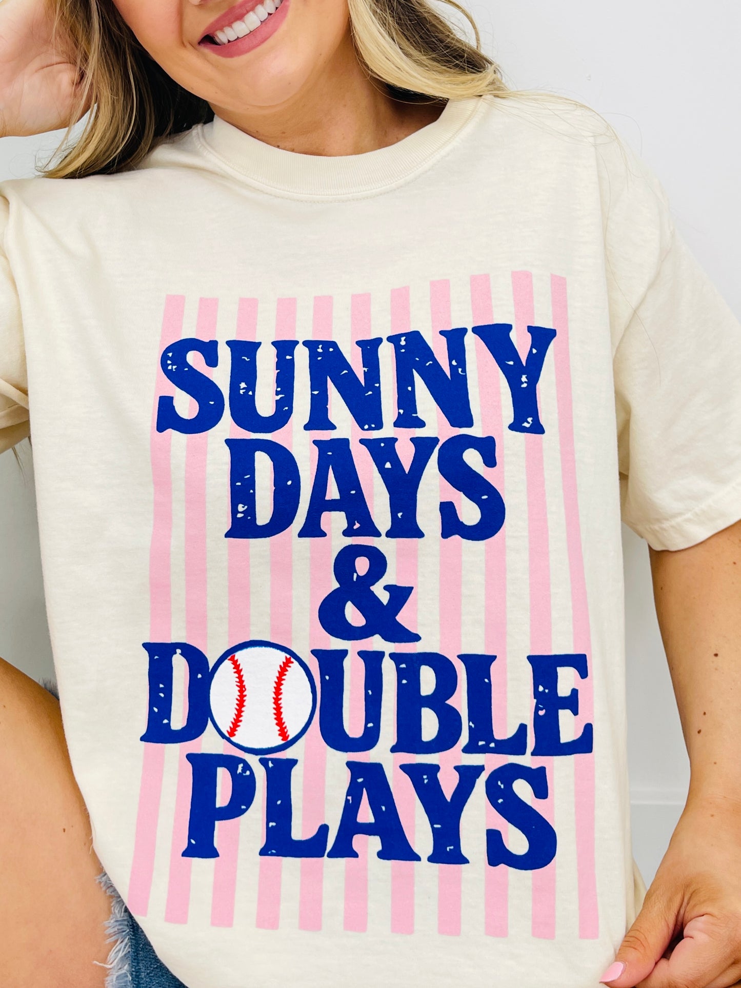 Sunny Days and Double Plays Graphic Tee