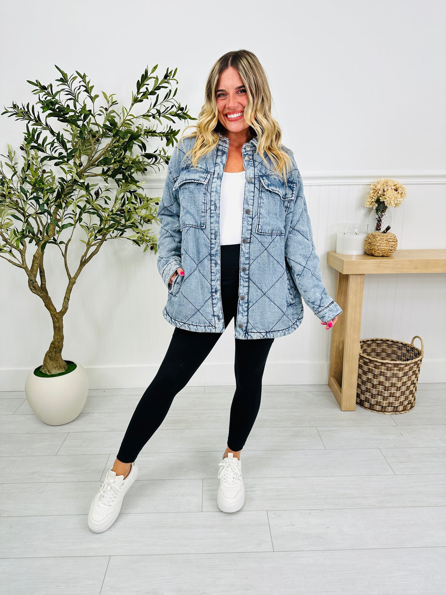 Quilted Comfort Denim Jacket