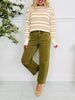 Olive You More Tummy Control Barrel Jeans