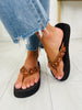 Blooming Comfort Flip Flops in Cognac