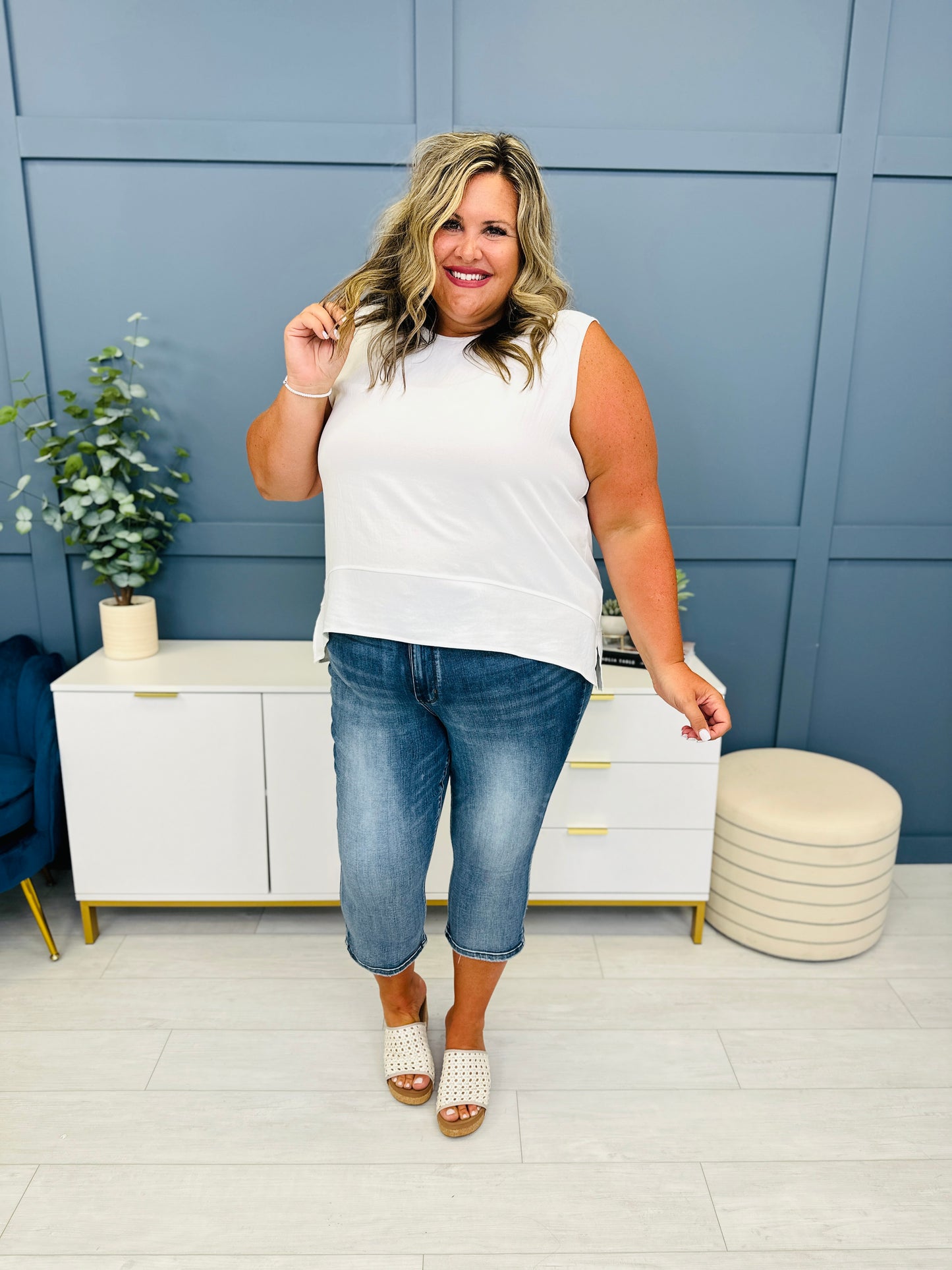 Restock! Judy Blue REG/CURVY Go Against The Grain Capri Jeans