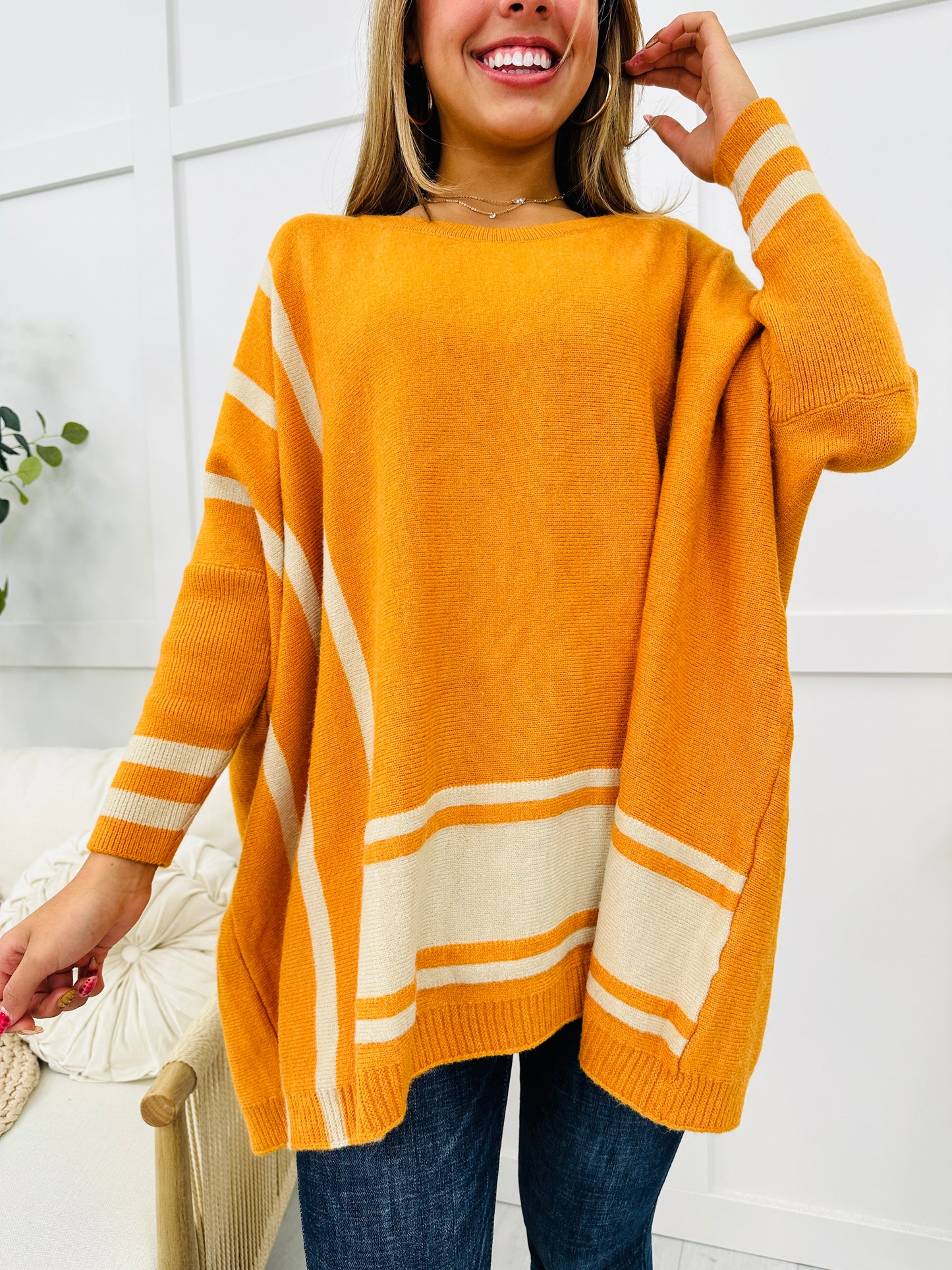 Evening Elegance Sweater In Rust