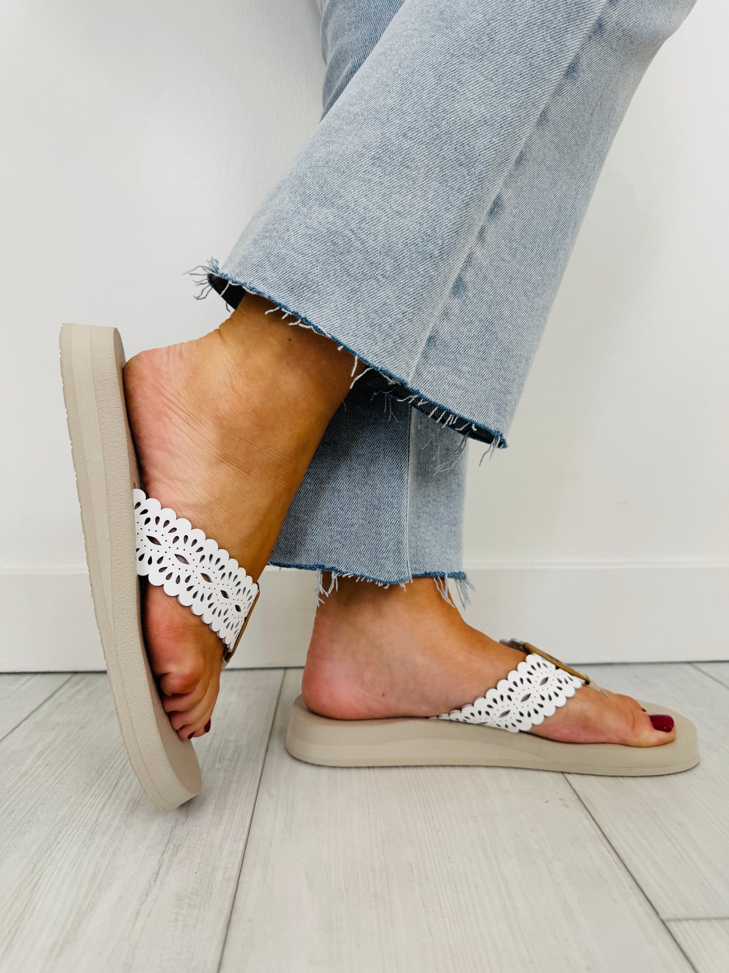 Seaside Keepsake Flip Flops In White