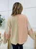 Stitched Together Top In Latte Pink Multi