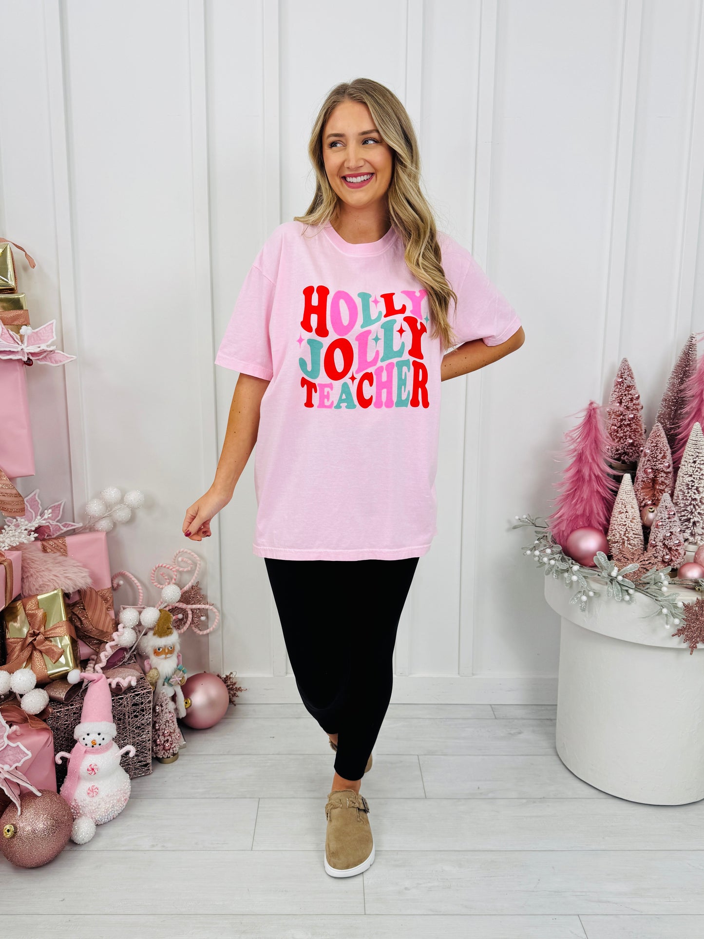Holly Jolly Teacher Graphic Tee