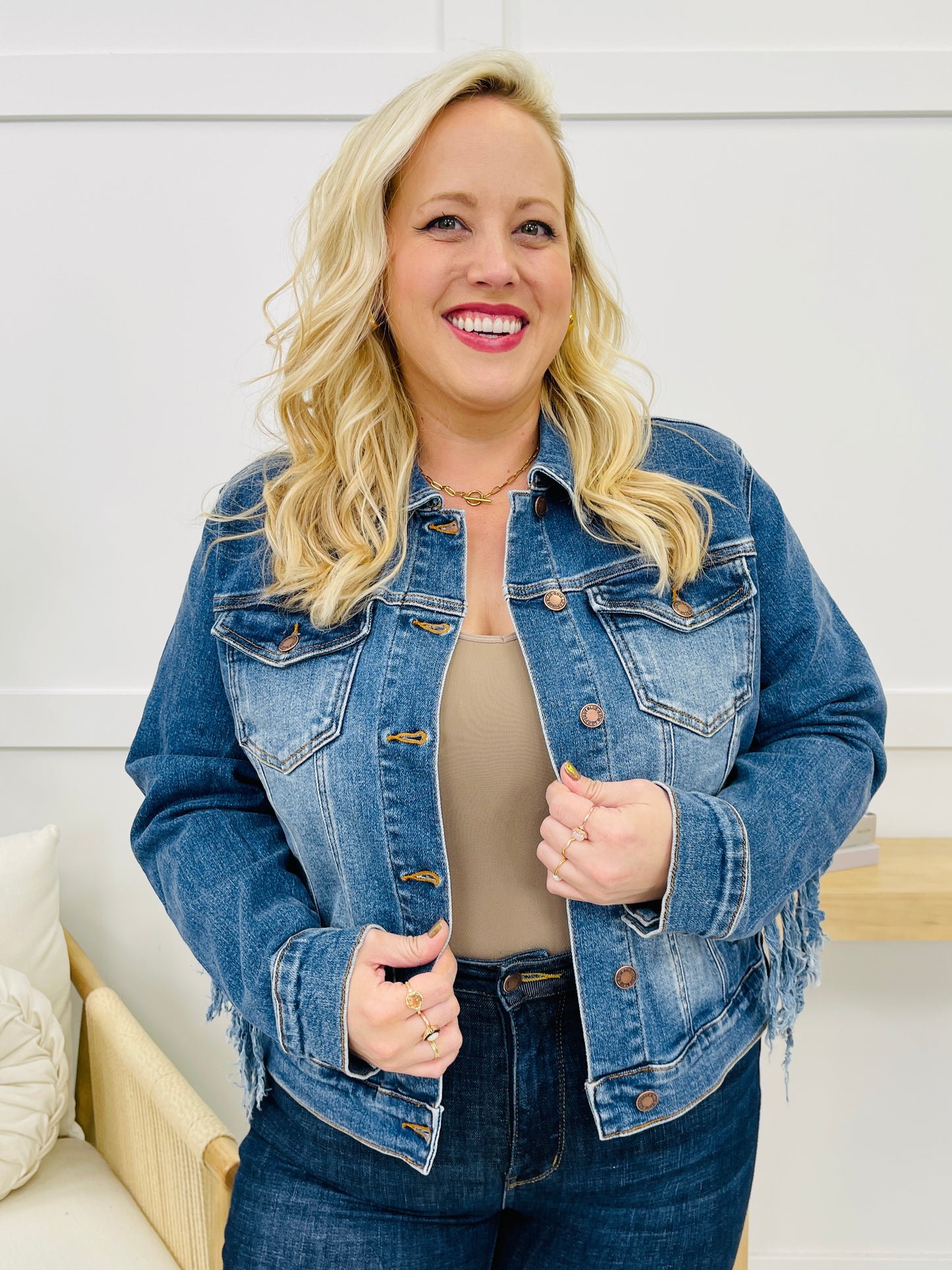 Judy Blue Plus/Reg City Cowgirl Denim Jacket