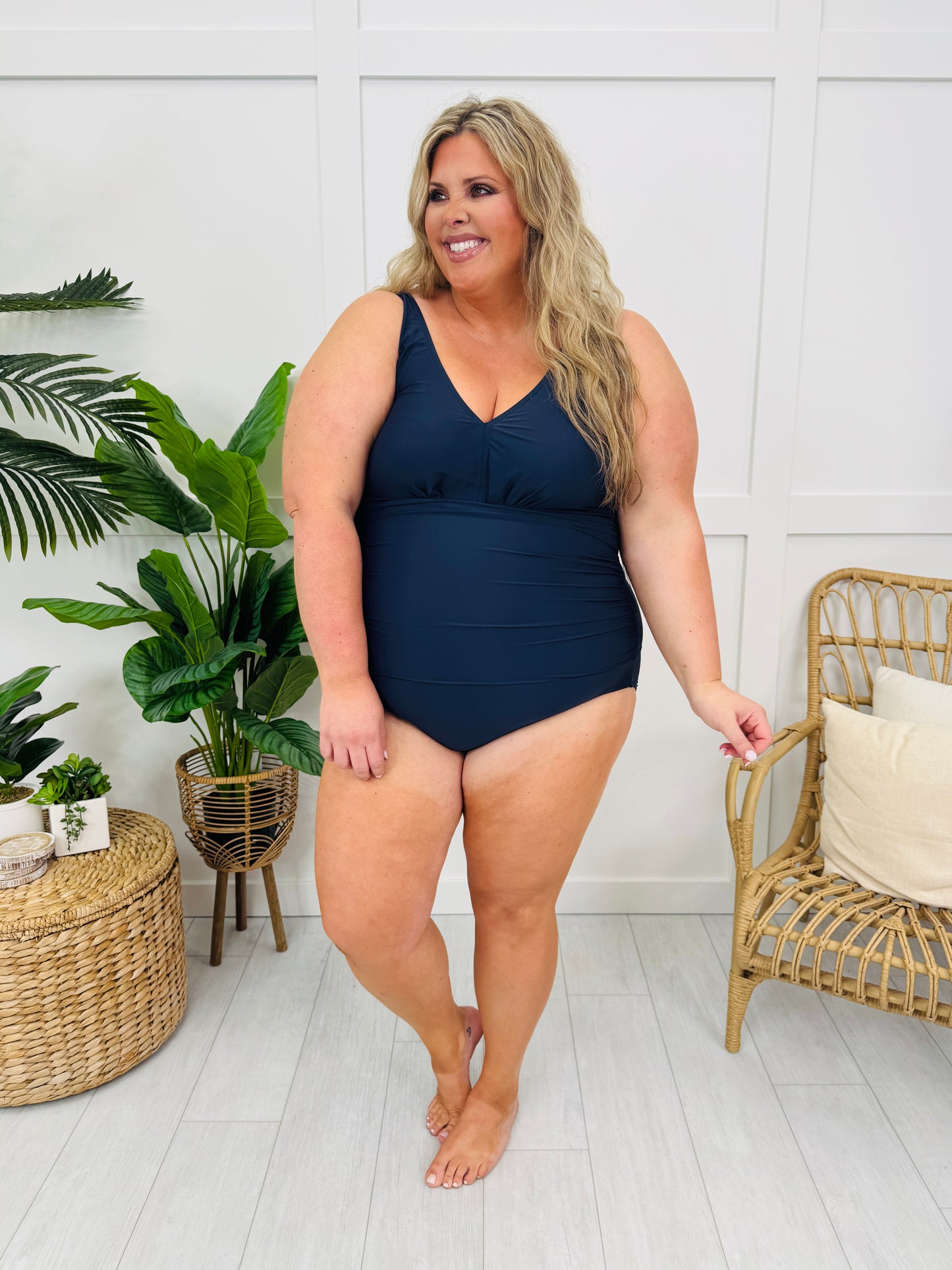 The Kelsey Tummy Control One Piece In Navy