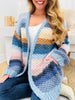 Sunset Trails Cardigan In Slate Blue