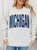 Michigan Reversible MI Graphic Crewneck Sweatshirt