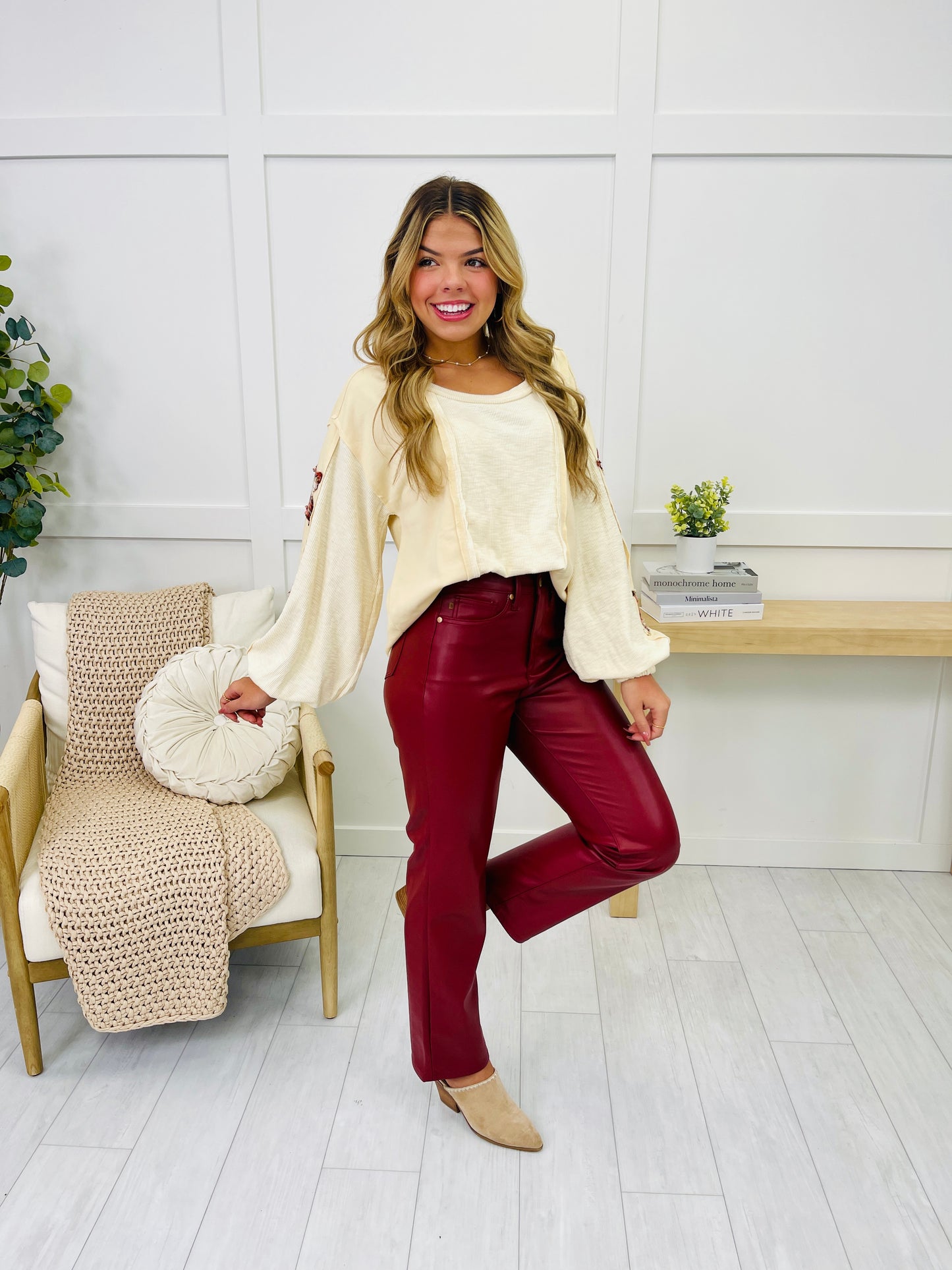 Judy Blue Flawless Finish Tummy Control Faux Leather Pants