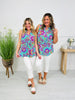 Sunshine Energy Top in Palm Beach Print