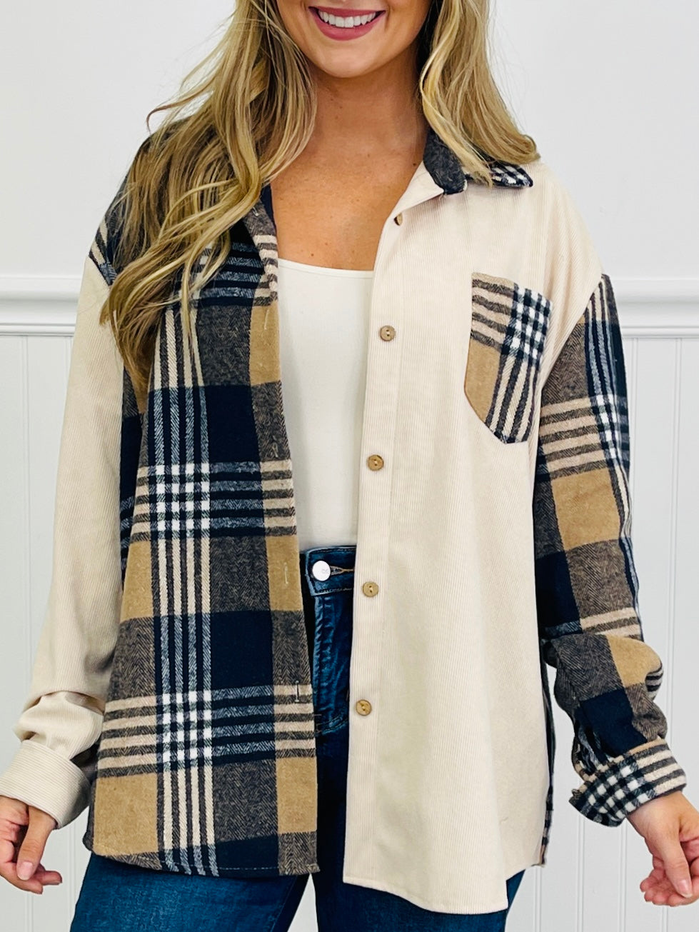 Cozy Checkmate Shacket