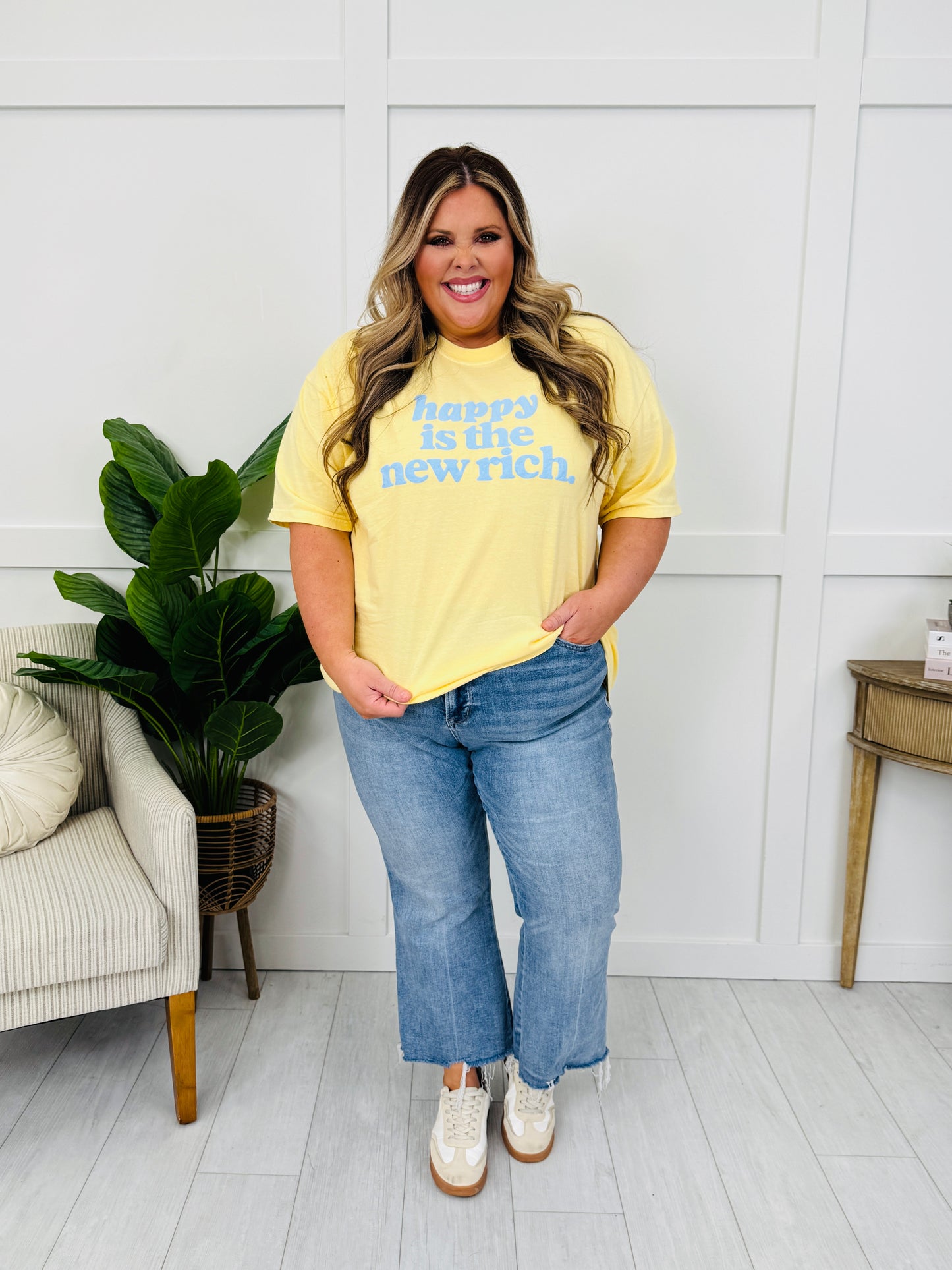 Happy Is The New Rich Graphic Tee