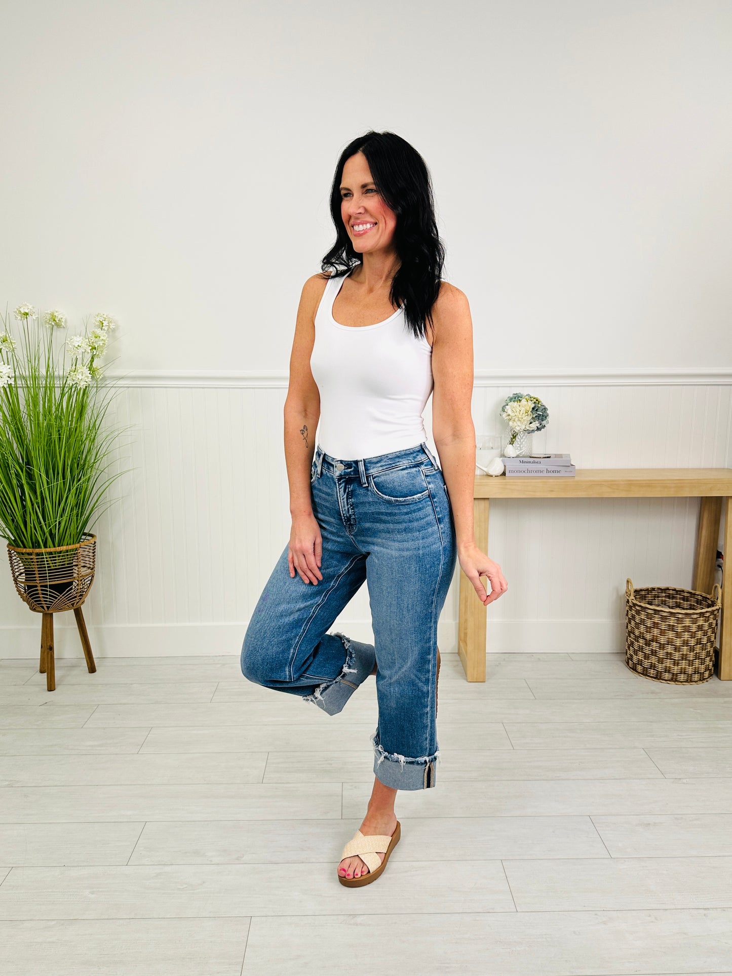 The Right Choice Tummy Control Wide Leg Jeans