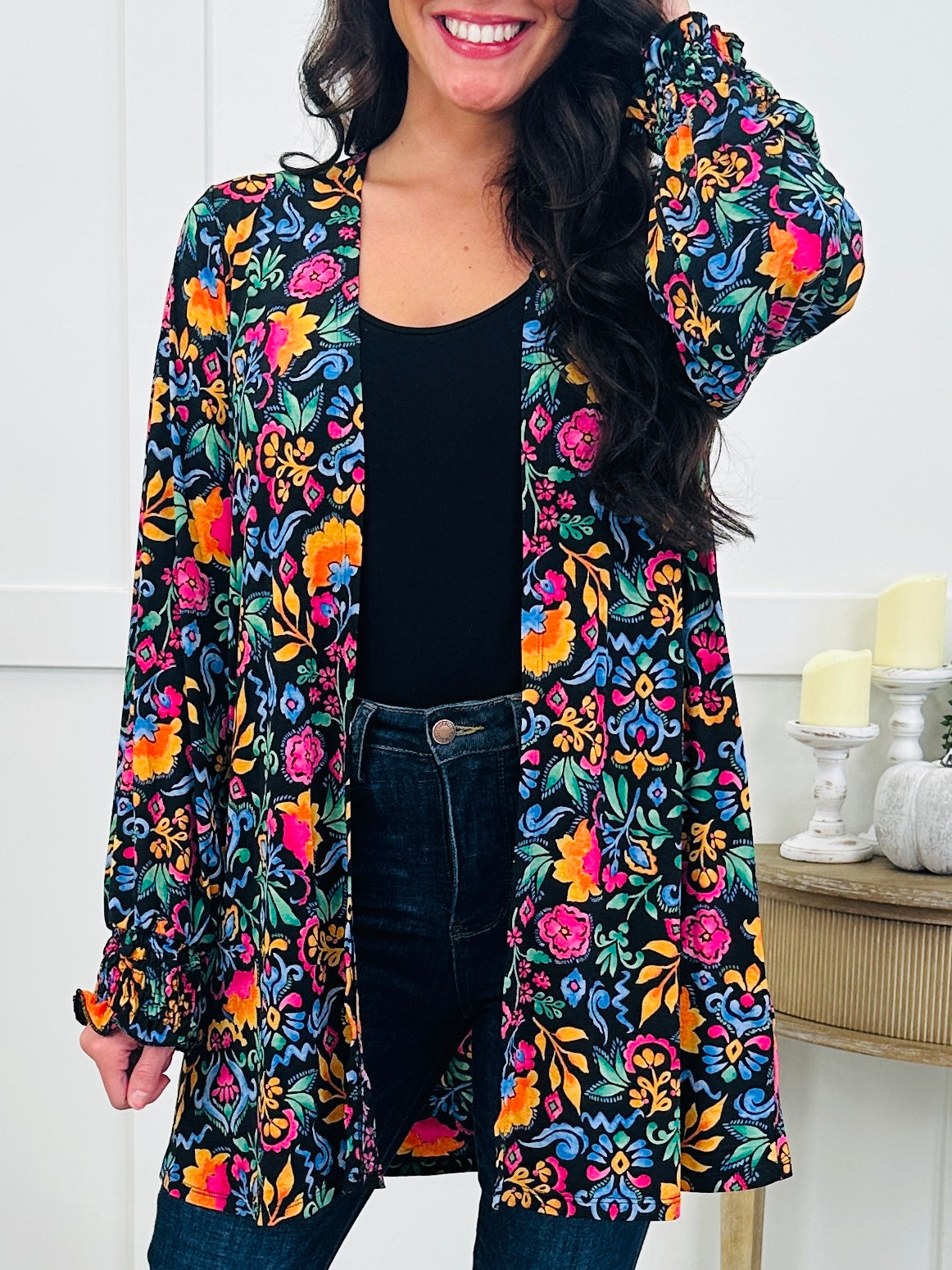 Midnight Wildflower Cardigan