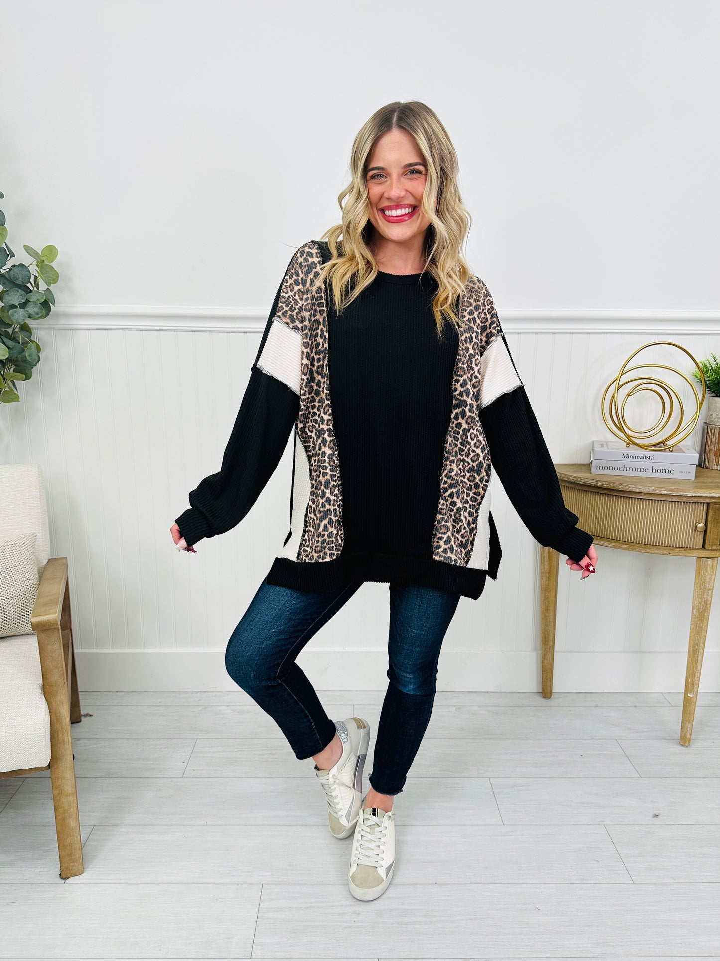 Leopard Love Raised Rib Top In Multiple Colors