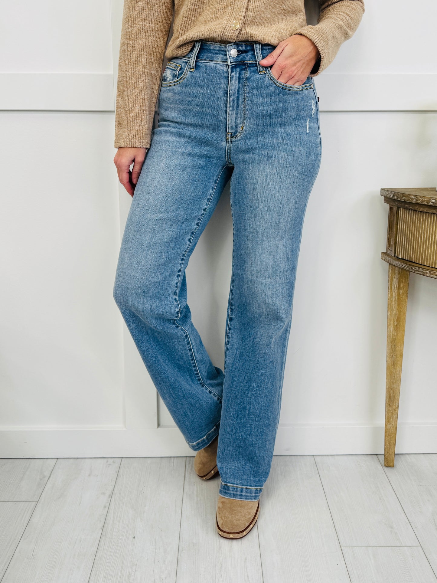 Judy Blue Off Duty Straight Leg Trouser Jeans