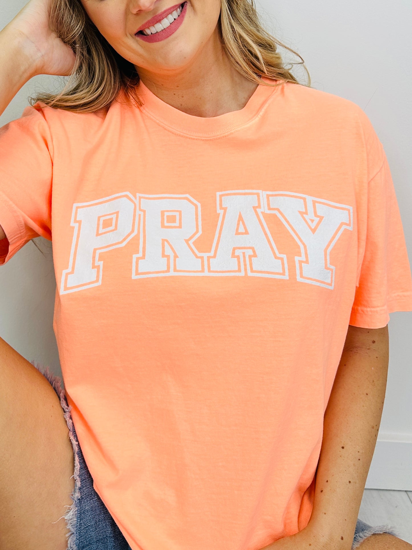 Pray Graphic Tee in Multiple Colors