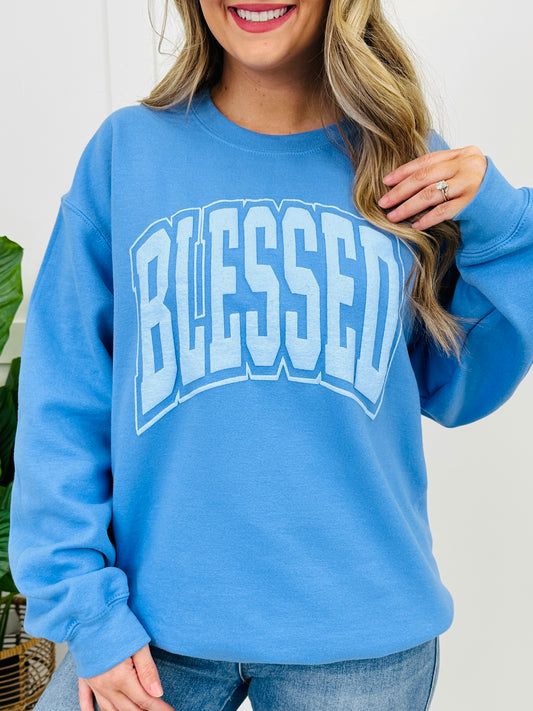 Blessed Puff Graphic Crewneck Sweatshirt