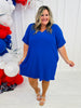 REG/CURVY Blossoming With Grace Dress In Royal