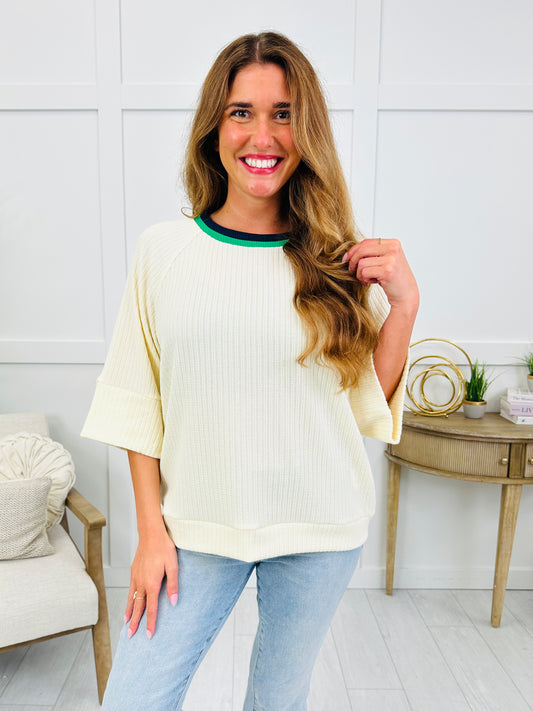 Running Around Town Top In Ecru
