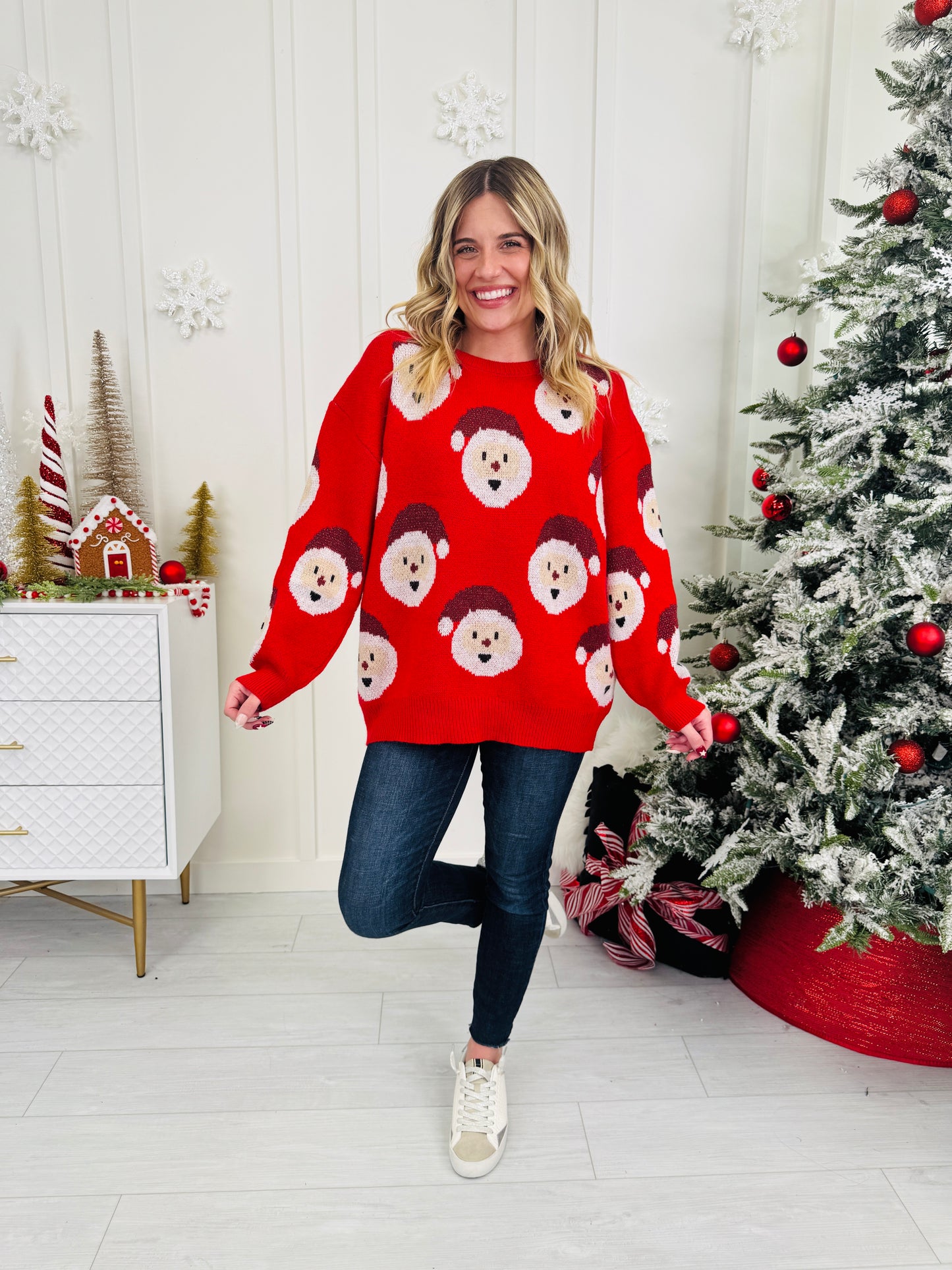 Santa Squad Sweater In Multiple Colors