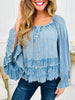 Dreamer's Delight Top In Denim Blue
