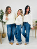Made For Me Tummy Control Wide Leg Cuffed Jeans in Multiple Inseams