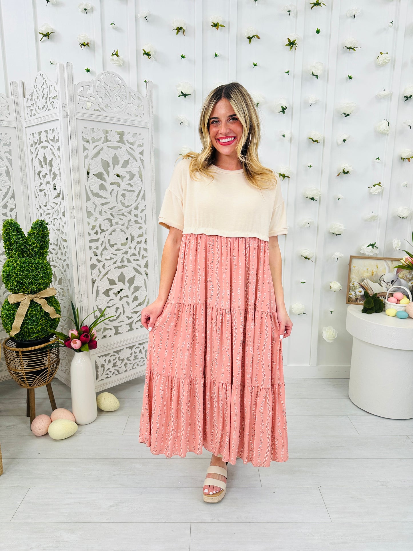 Meadow Mist Dress In Coral