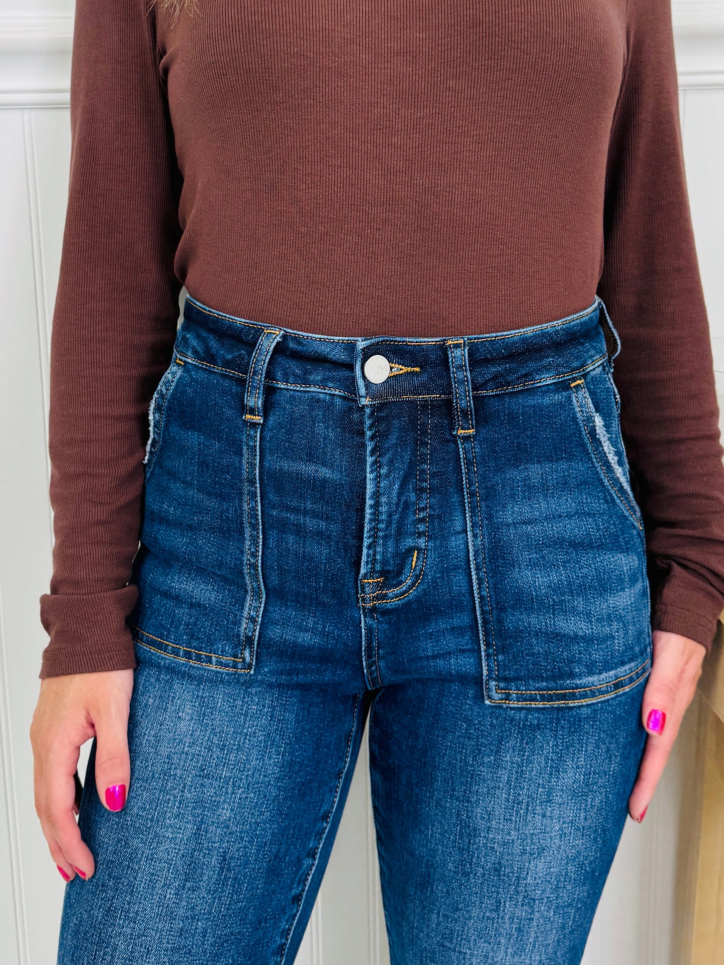 Pocket Goals Tummy Control Bootcut Jeans