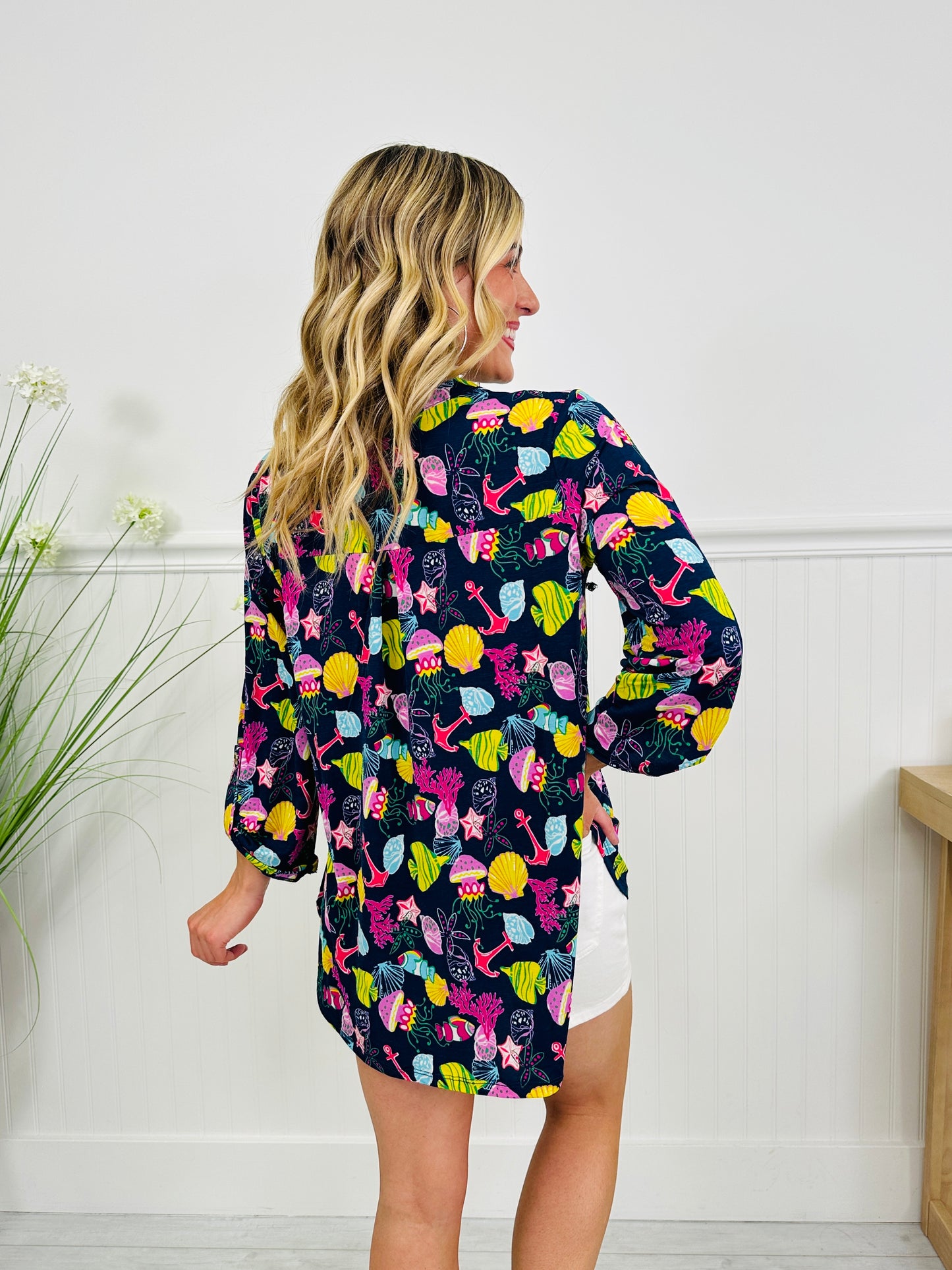 Sweet Like Spring Top in Nantucket Print